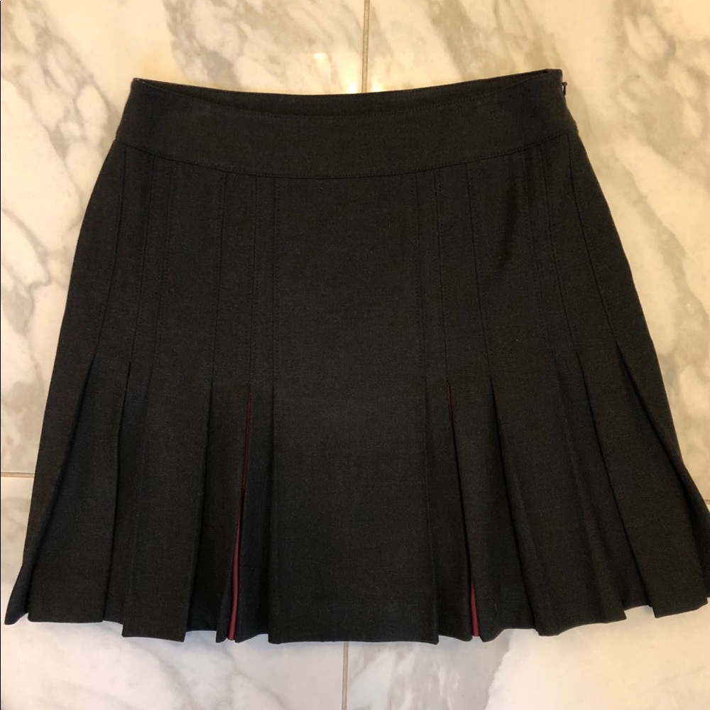 DKNY City charcoal gray pleated skater skirt